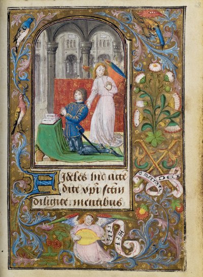 Charles the Bold Presented by an Angel by Lieven van Lathem